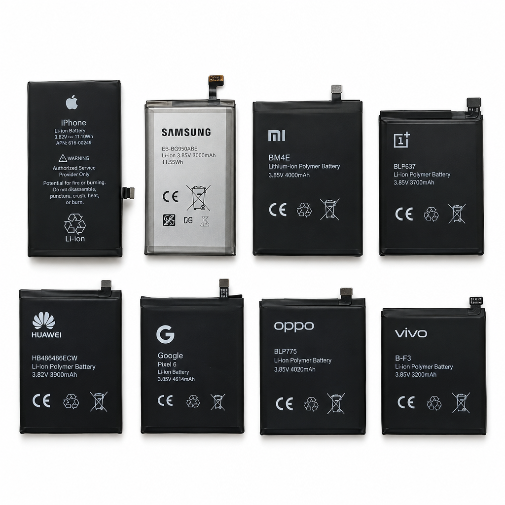 Second hand phone batteries collection
